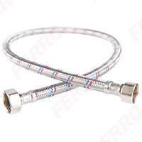 Stainless steel braided connection hose 1/2”×3/8”, female - female