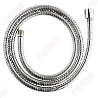 1/2”x M15x1 chrome-plated stainless-steel hose for sink mixers with pull-out spray cylindrical tip 150 cm