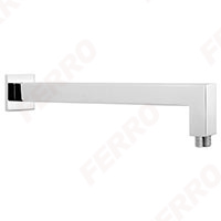 Square shower arm for overhead shower