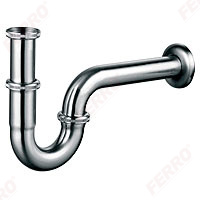 G 1 1/4”x32 mm tube trap, brushed nickel