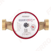 Single jet dry dial water meter (anti-magnetic), for hot water
