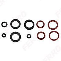 Set of gaskets for gas heaters
