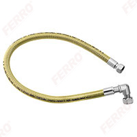 Female-female gas hose elbow connector rotatable tip PVC coating