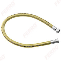 Female-female gas hose two rotating tips with PVC sheath