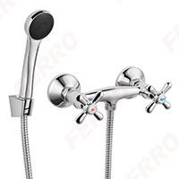 Wall-mounted shower mixer