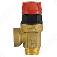 Safety valve for central heating and hot water installations