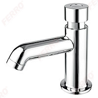 Presstige automatic shut-off washbasin mixer with fl ow controller