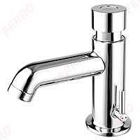 Presstige II automatic shut-off washbasin mixer with fl ow and temperature controllers