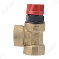 Safety valve for central heating and hot water installations