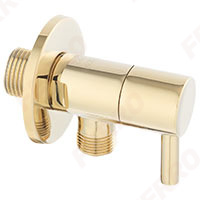 Angle valve with ceramic head and rosette
