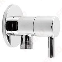 Angle valve with ceramic head and rosette