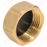 Brass cap with flat gasket