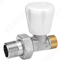 1/2” soldered straight radiator valve with gland