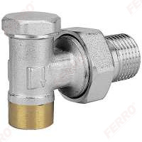 1/2” angle cut-off radiator valve for soldering