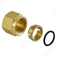 1/2” threaded clamp coupling for 15 mm copper pipes set - 2 pcs.