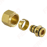 Clamp coupling with 1/2”thread for 16x2 mm multilayer pipes set-2 pcs
