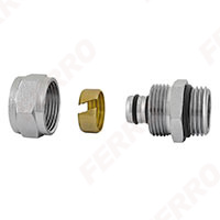 1/2” multi-layer 16x2mm pipe compression fitting with O-ring
