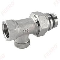 Radiator cut-off straight valve 1/2” x 1/2”