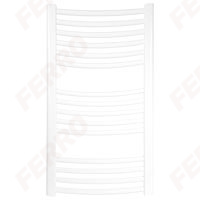 Bathroom heater - curved, white
