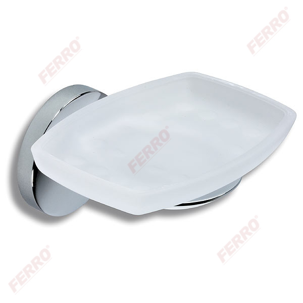 Metalia 1 - glass soap tray 120 mm x 80 mm