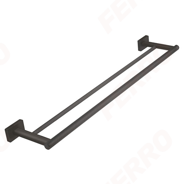 Greta - Towel rail double 600 mm, gun metal