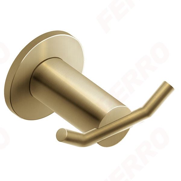 Double hook, brushed gold