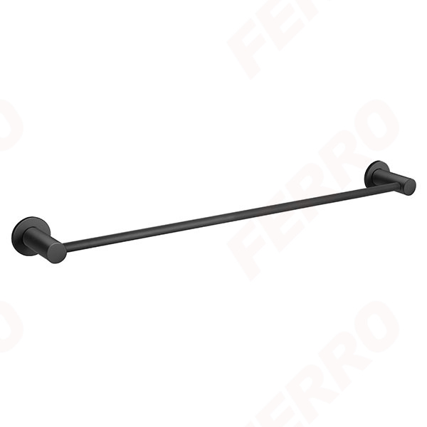 Towel rail single 600 mm, black