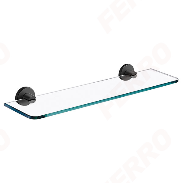 Glass shelf, black