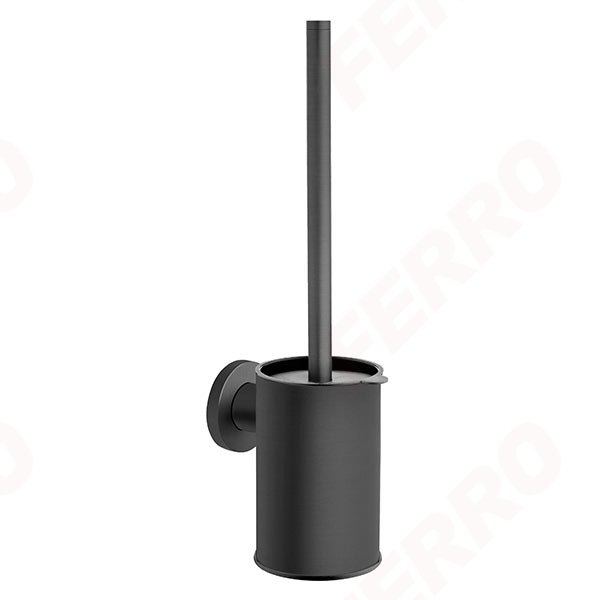 Toilet brush, gun metal