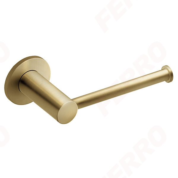 Toilet paper holder, brushed gold