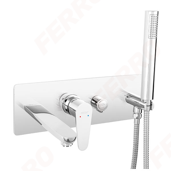Algeo - Built-in bath mixer, chrome