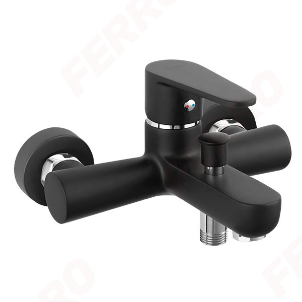 Algeo Black - Wall-mounted bath mixer