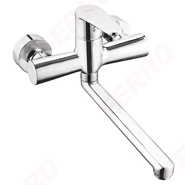 Algeo - Wall-mounted sink mixer, chrome