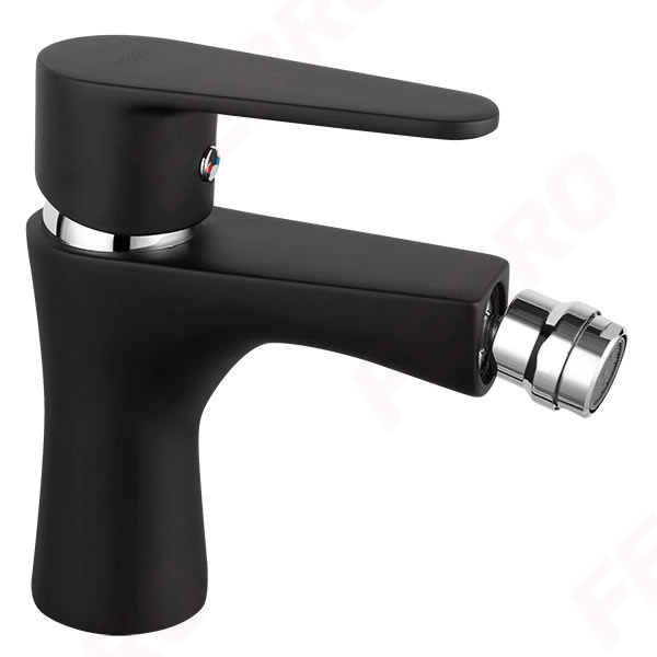 Algeo Black - Bidet standing mixer, black