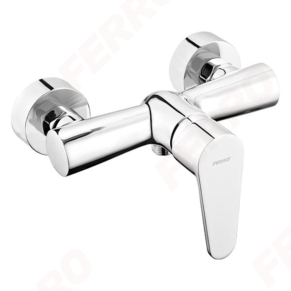 Algeo - Wall-mounted shower mixer, chrome