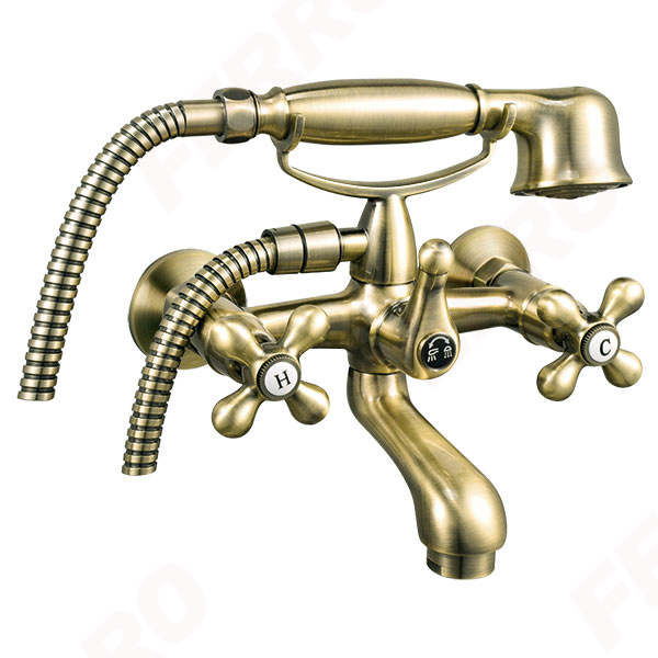 Antica - Wall-mounted bath mixer, old bronze