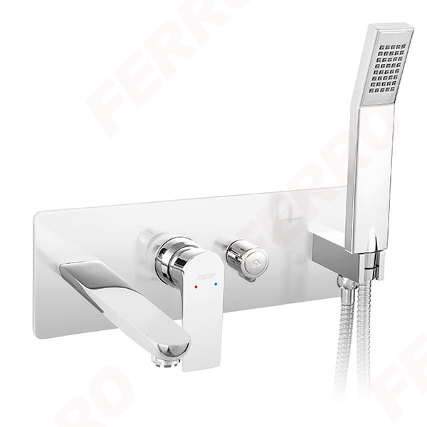 Algeo Square - Built-in bath mixer, chrome