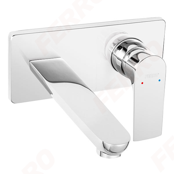 Algeo Square - Built-in washbasin mixer, 18 cm spout, chrome
