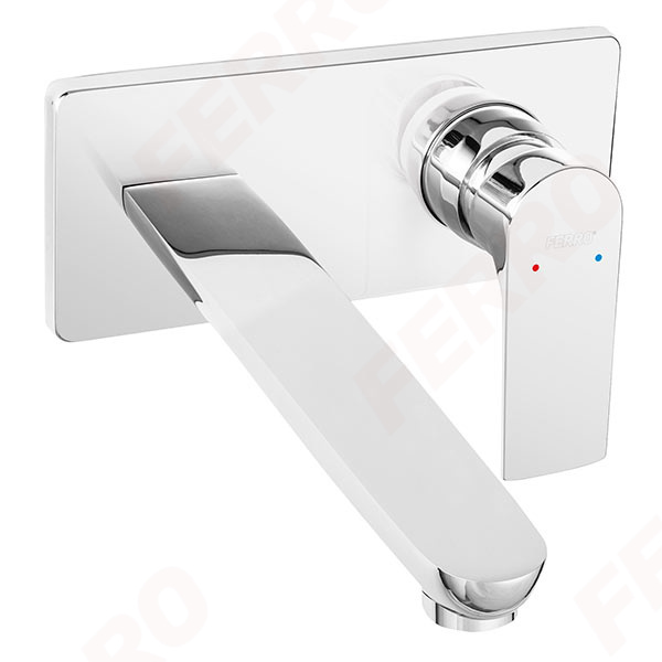 Algeo Square - Built-in washbasin mixer, 22 cm spout, chrome