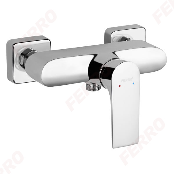 Algeo Square - Wall-mounted shower mixer, chrome