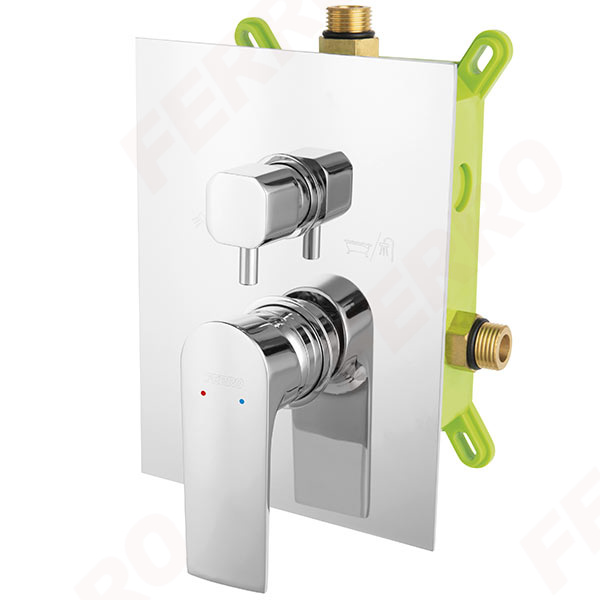 Algeo Square - built-in shower mixer - box kit 2F