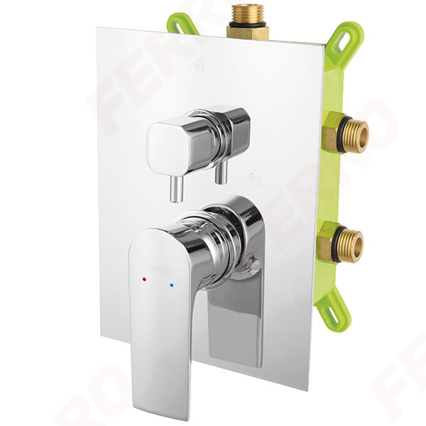 Algeo Square - built-in shower mixer - box kit 3F