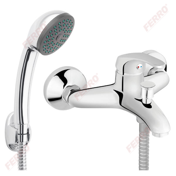 Basic - Wall-mounted bath mixer, chrome