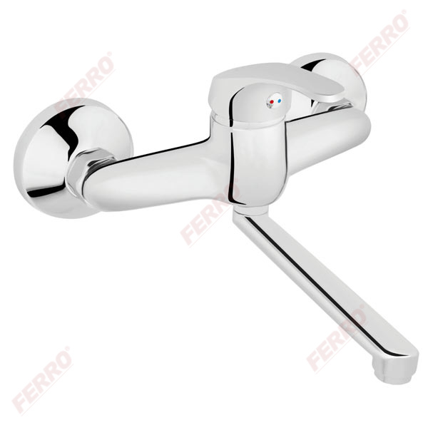 Basic - Wall-mounted washbasin mixer, chrome