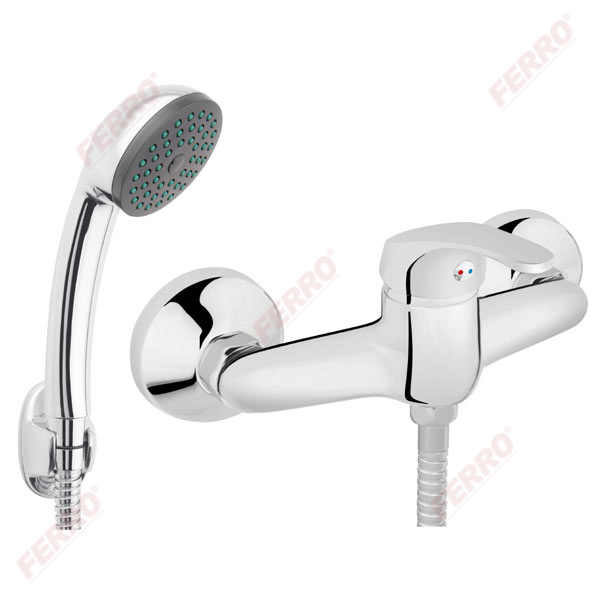 Basic - Wall-mounted shower mixer, chrome