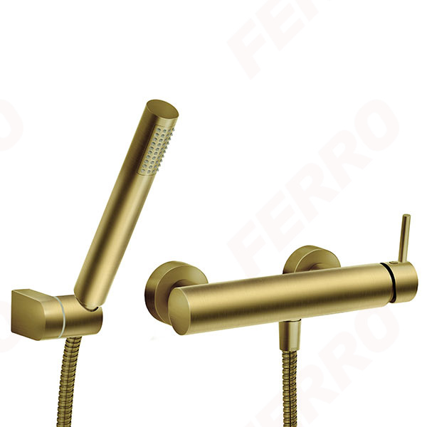 Ciriculus - Shower mixer with shower set, brushed gold