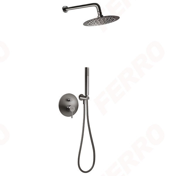 Ciriculus - Concealed shower 2F set, gun metal