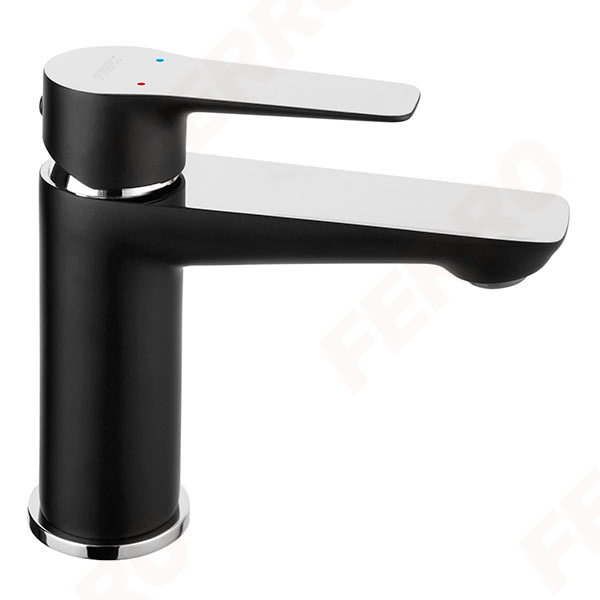 Adore Black/Chrome - standing washbasin mixer