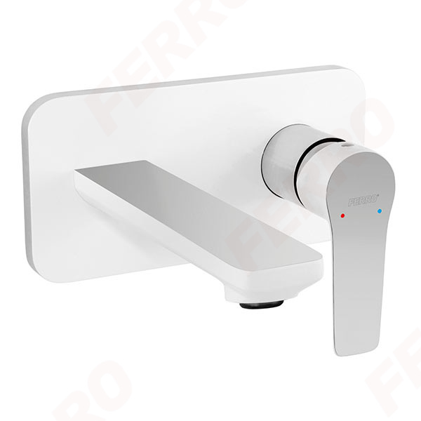 Adore White/Chrome - Built-in washbasin mixer, white-chrome