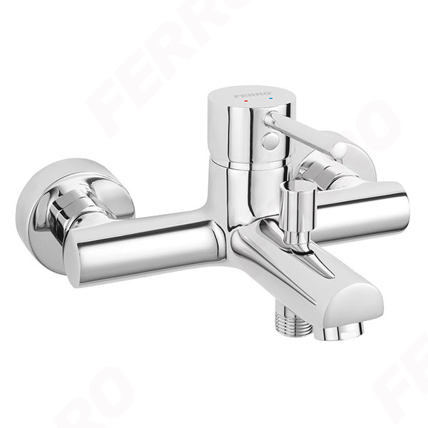 Fiesta - Wall-mounted bath mixer, chrome